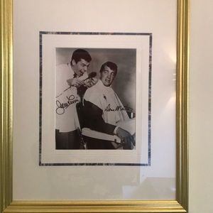 Autographed pic of Jerry Lewis and Dean Martin
